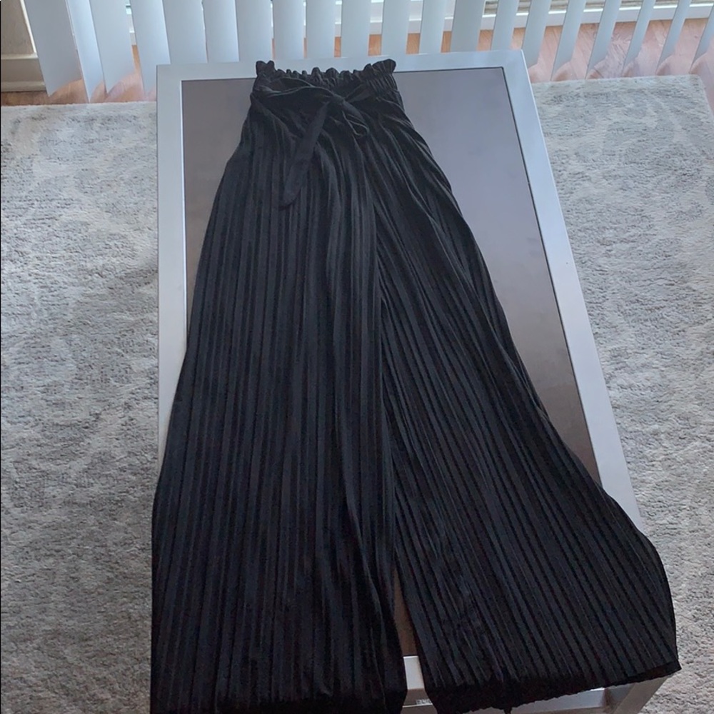 High Waisted Palazzo Black Pants